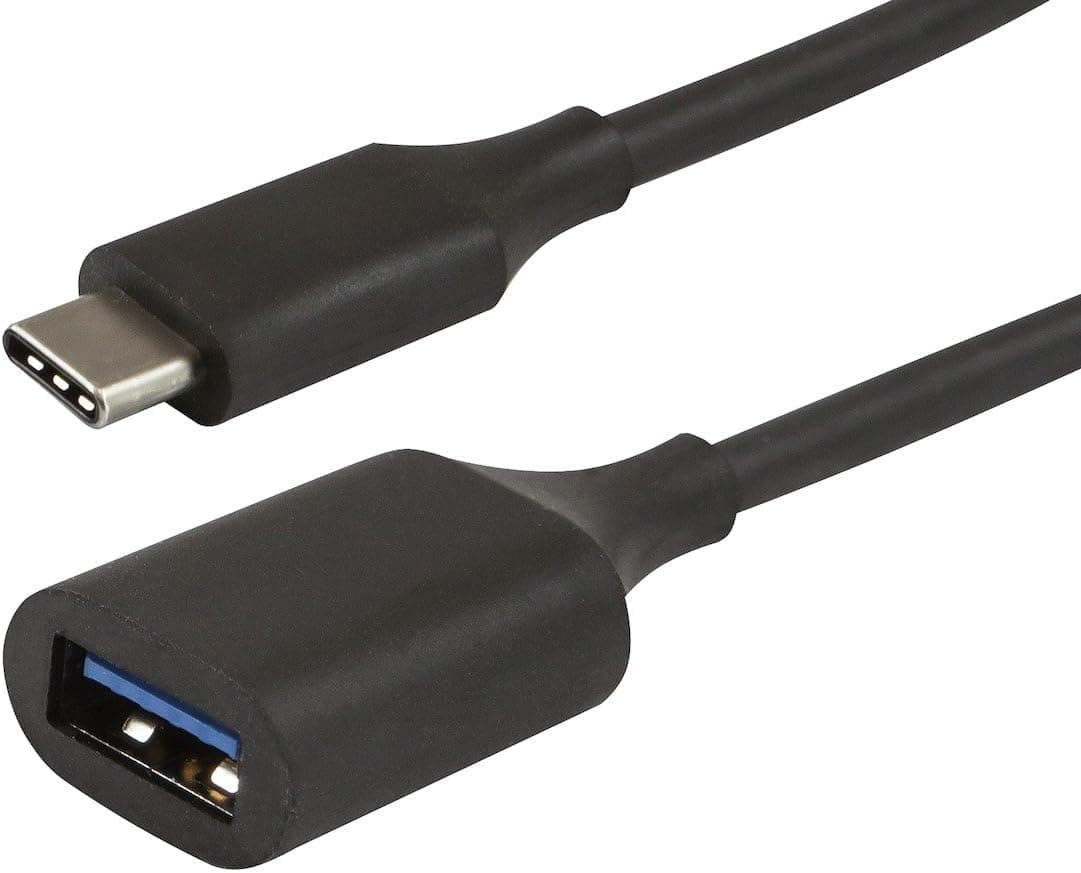 Monoprice USB 3.0 USB-C Male to USB-A Female Cable, 6" (113005)
