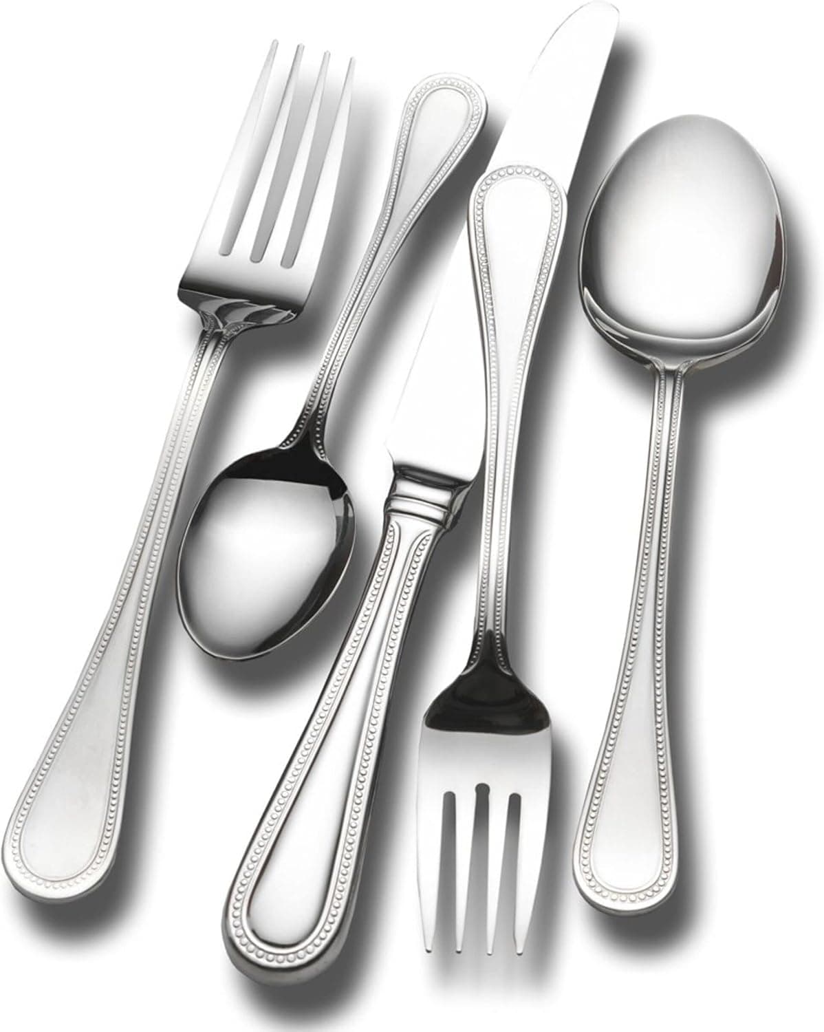 Wallace Continental Bead Stainless-Steel 65-Piece Boxed Flatware Set, Service for 12 - W4466504