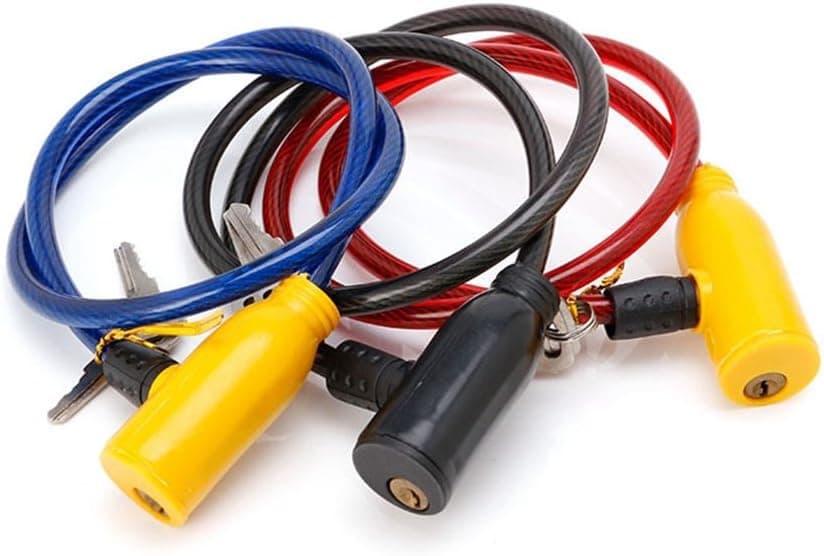 Forgun 8x640MM Cycling Cable Anti-Theft Bike Bicycle Scooter Safety Lock with 2 Keys