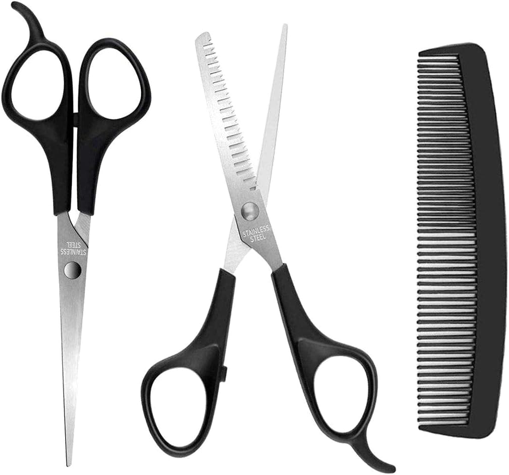 Hair Scissors Set Hairdresser Scissors Set - Professional 6.5 Inch Stainless Steel Haircut Cutting Razor Edge Scissors Hairdressing Kit for Home, Barber, Salon Use