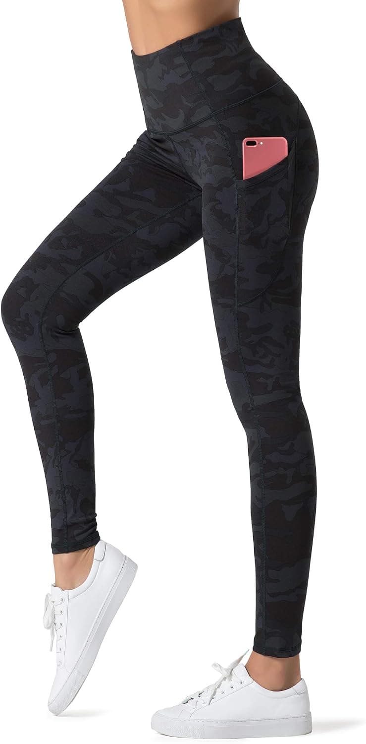 Dragon Fit High Waist Yoga Leggings with 3 Pockets,Tummy Control Workout Running 4 Way Stretch Yoga Pants