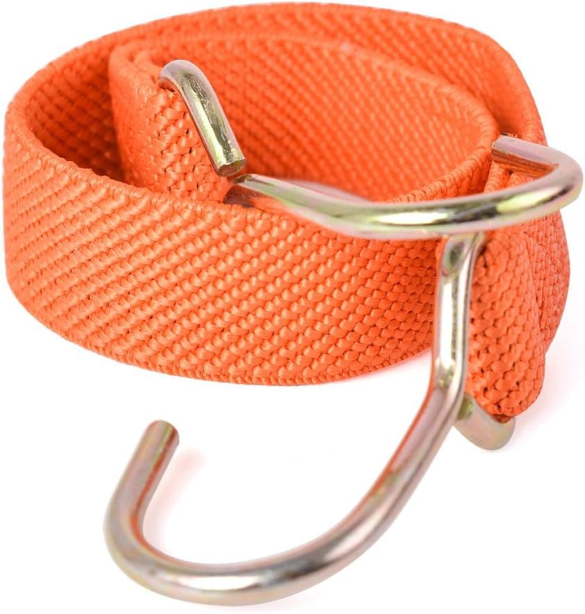 Marcobrothers Flat Bungee Cords Elastic Straps with Hooks，Heavy Duty Bungee Cord (24 inch X 2, Orange)