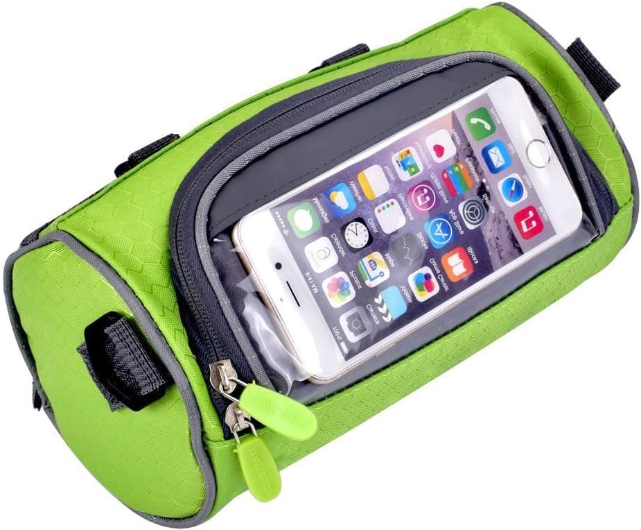 GZNIGHT Bicycle Bags Cycling Cylindrical Portable Front Handlebar Bag with Transparent Pouch for Riding and More Outdoor Activities Waterproof Mountain Bike Bag