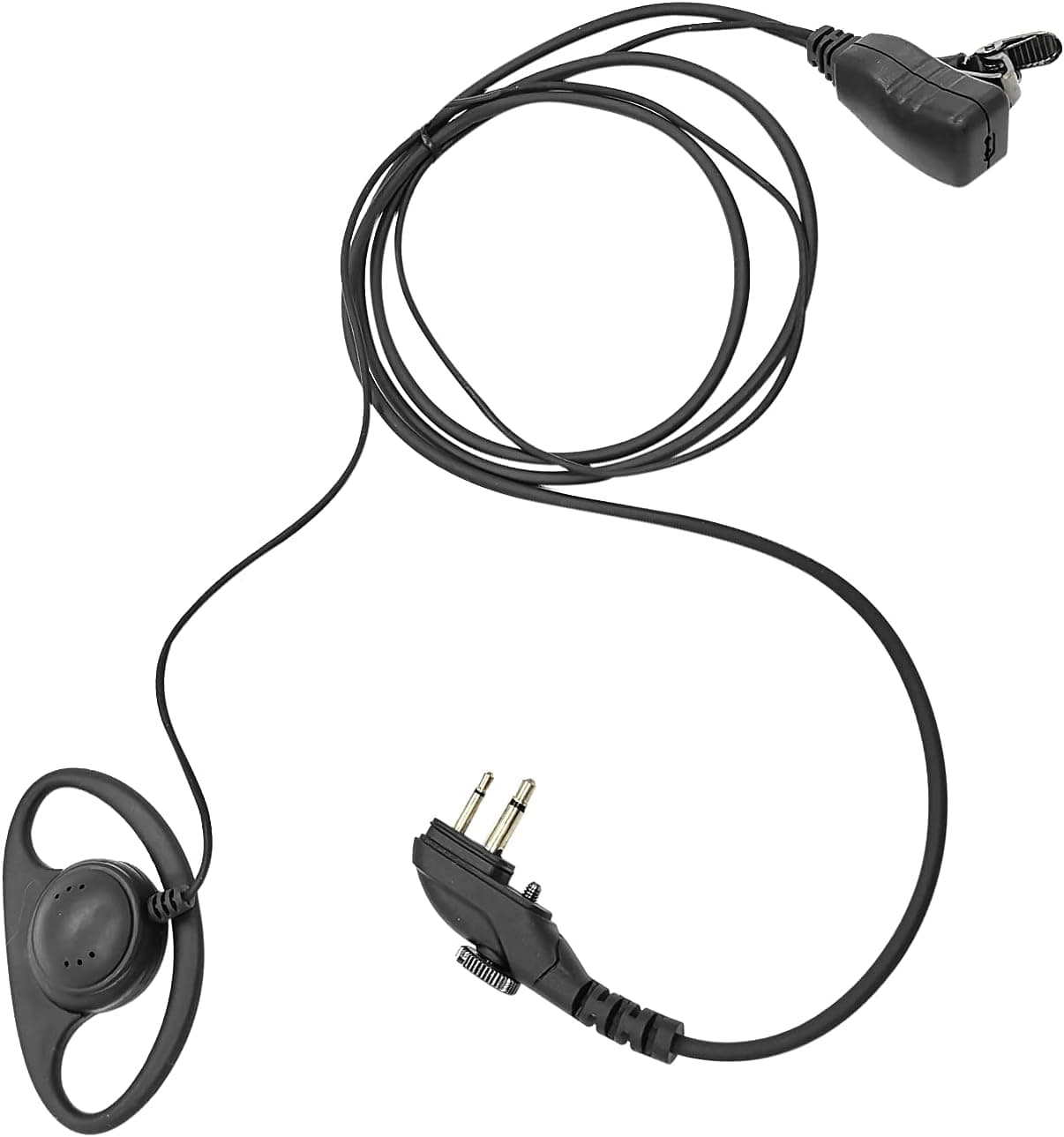 JUYODE D Shape Earpiece Surveillance Walkie Talkie Radio Headset Ear Piece with PTT Mic Compatible with HYT Hytera BD502 BD502i PD502 PD562 TC-508 TC-580