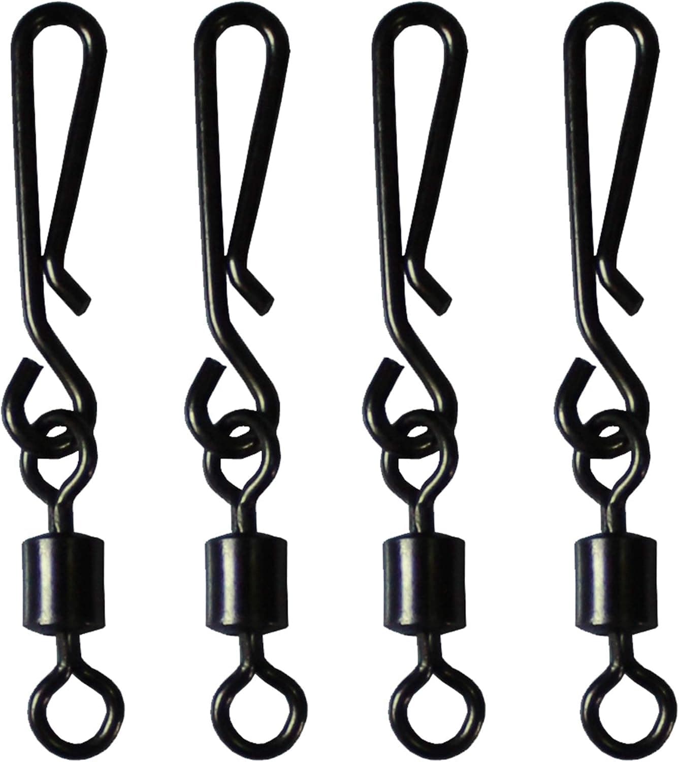 Luengo 50pcs Barrel Snap Swivel Rolling Swivel with Hanging snap Swivel Fishing Tackle fishhooks Connector