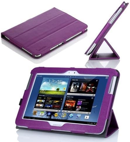 Poetic TriBook Leather Case for the Samsung Galaxy Note 10.1 Purple(Included 2 Micro SD Card Slots)(3 Year Manufacturer Warranty From Poetic)