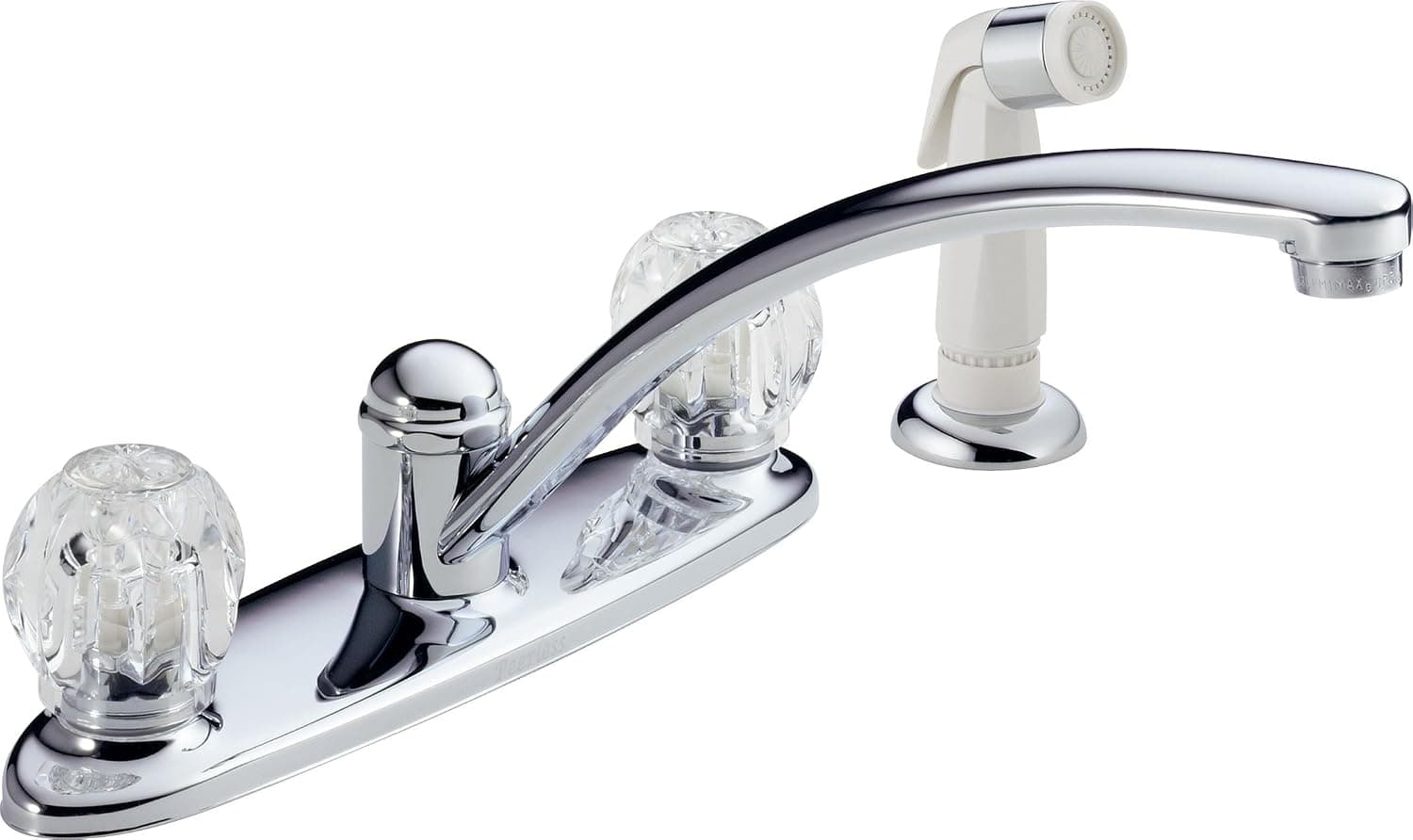 Dual Handle Kitchen Faucet Clear Acrylic