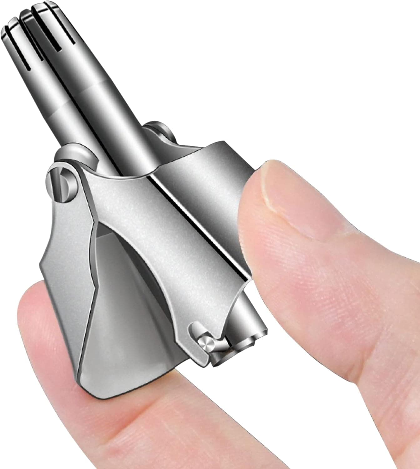 EKE Nose Hair Trimmer, Manual Nose Hair Remover Without Batteries, with 12 Double-Edged Blades, Painless, Waterproof, Easy to Clean and Carry.