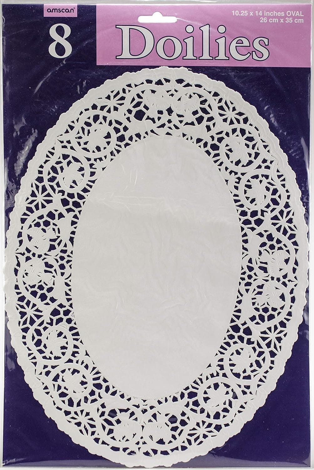 White Oval Doilies | 10.25" x 14" | Party Supply