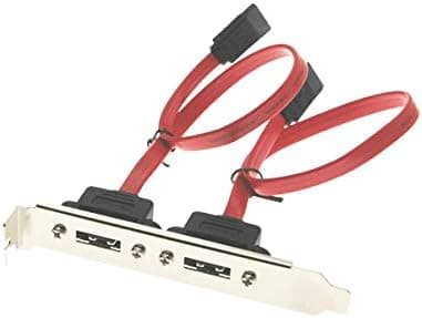 SATACables 12 inch eSATA Dual Port Internal to External Adapter PCI Bracket