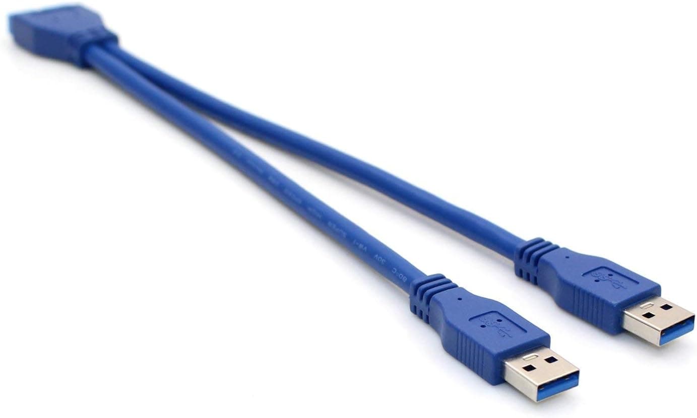 VONOTO Dual USB 3.0 A Type Male to 20 Pin Header Male Slot adapter cable for USB ports directly to your motherboard …