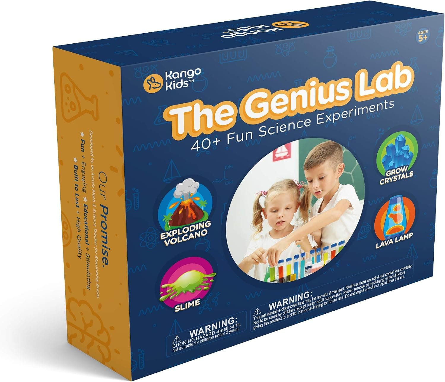KangoKids Kids Science Chemistry Set - with 40 Experiments. Handle and Adjustable Straps.