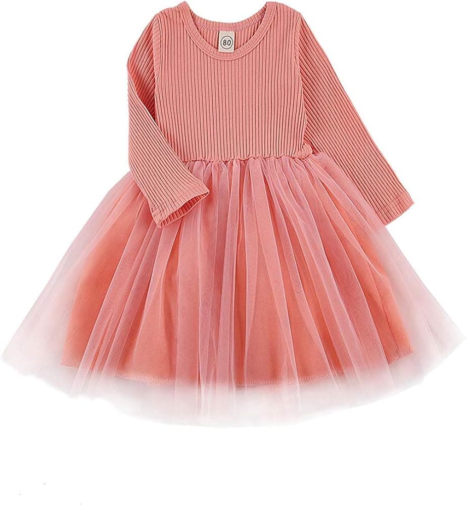 GLIGLITTR Toddler Kids Baby Girls Dress Long Sleeve Tutu Party Dresses Infant Children Clothes Fall Outfits