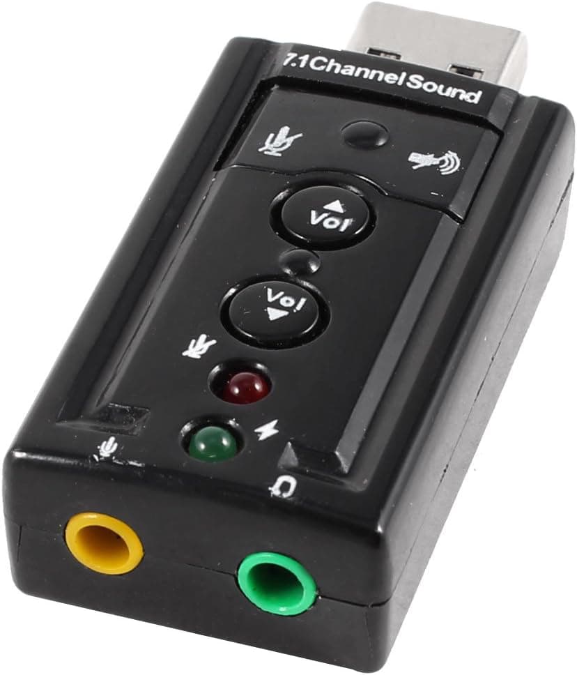 uxcell External USB 2.0 to 3D Virtual Audio Sound Card Adapter 7.1 CH