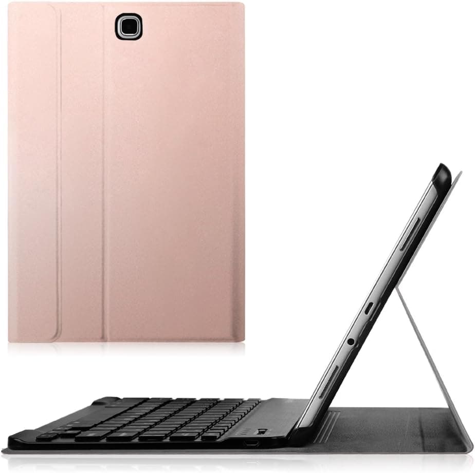 Fintie Samsung Galaxy Tab A 9.7 Keyboard Case - Smart Slim Shell Light Weight Stand Cover with Magnetically Detachable Wireless Bluetooth Keyboard for Tab A 9.7-Inch Tablet SM-T550, SM-P550, Rose Gold