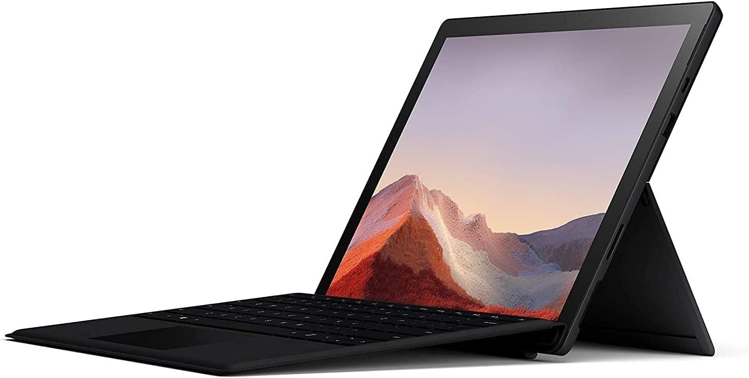 New Microsoft Surface Pro 7 – 12.3" Touch-Screen - 10th Gen Intel Core i7-16GB Memory - 256GB Solid State Drive (Latest Model) – Matte Black with Black Type Cover and Surface Pen