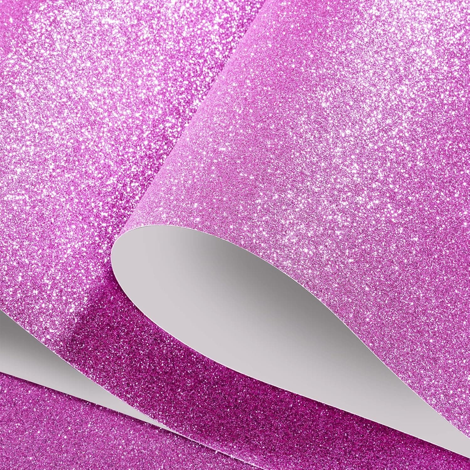 FunStick Glitter Wallpaper Stick and Peel Purple Glitter Contact Paper for Walls Cabinets Sparkle Purple Peel and Stick Wallpaper Removable Glitter Wall Paper for Room Decor Crafts Fabric 15.8"x78.8"