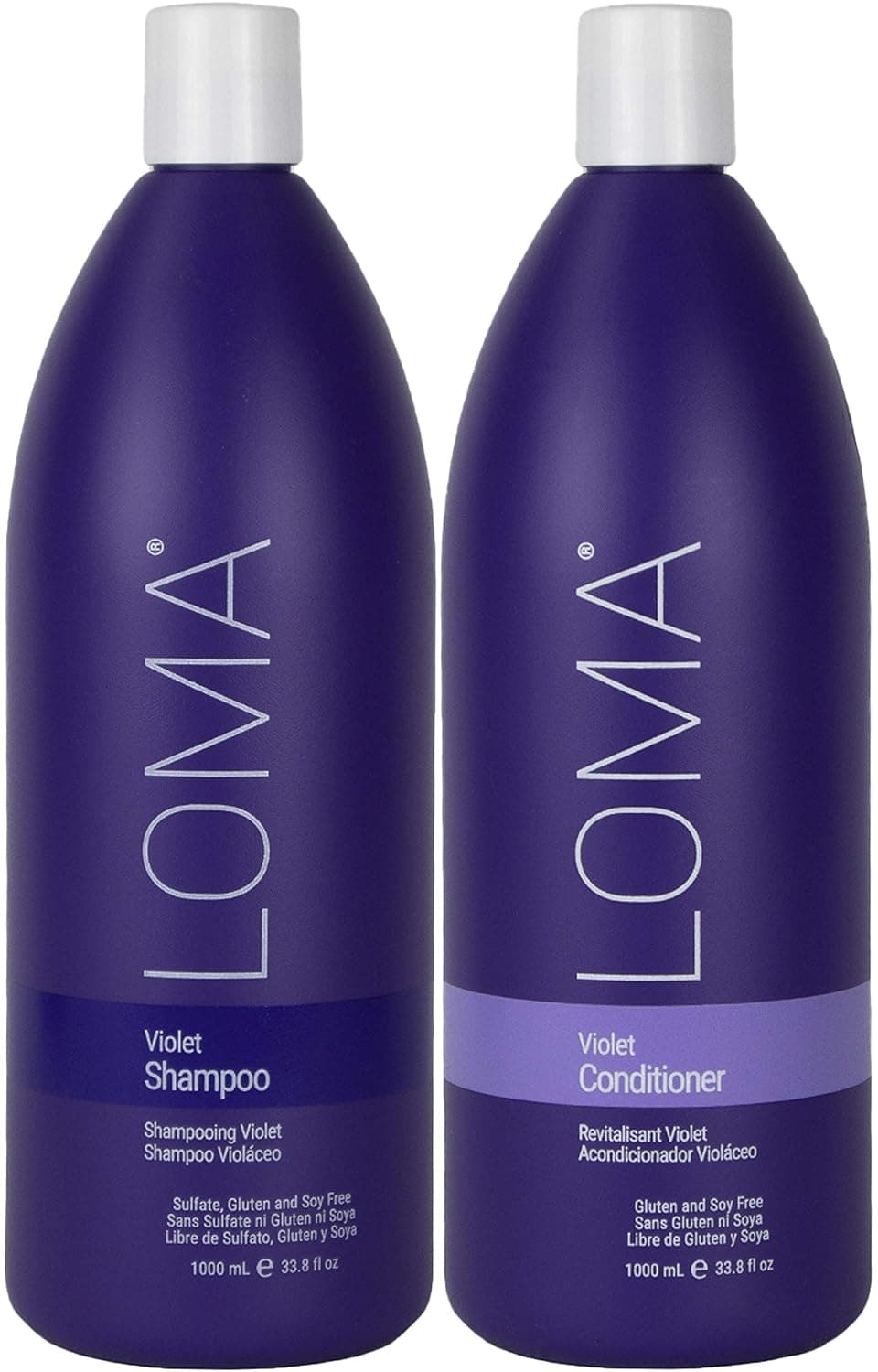 Loma Hair Care Violet Shampoo Violet Conditioner Duo, 33.8 Fl Oz each