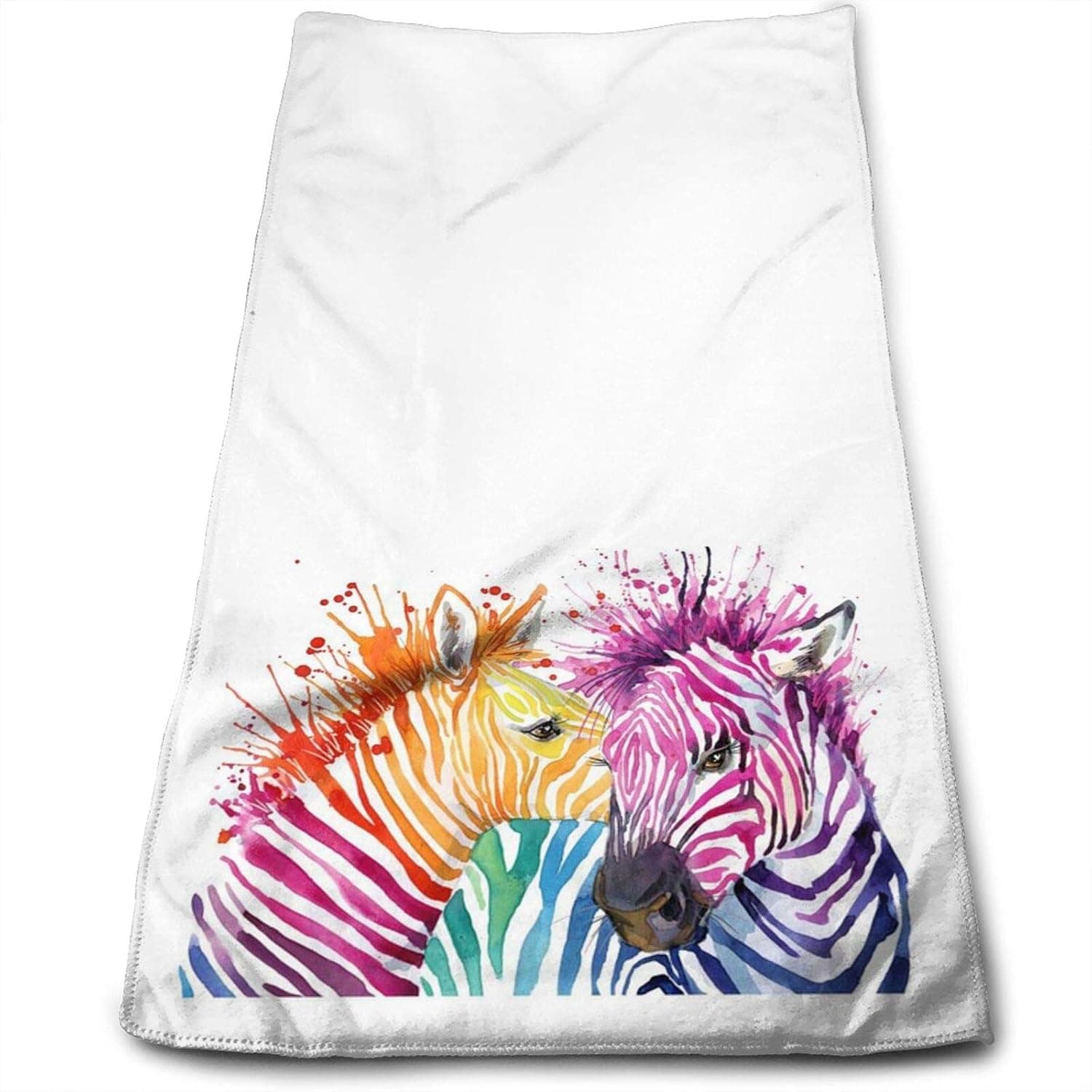 MSGUIDE Rainbow Zebra Hand Towels for Bathroom Clearance Decor Face Towels Microfiber Towels Soft Fingertip Towel for Gym Yoga Spa Pool Sport Hotel