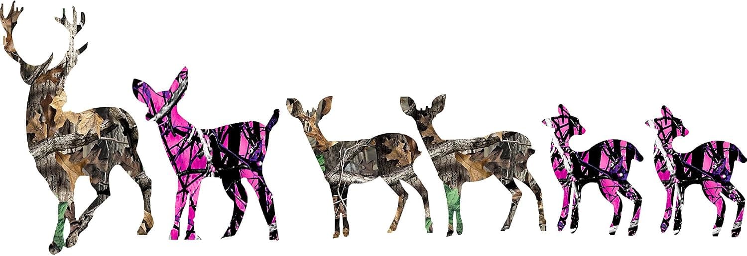 Best Decals Deer Family Camo/Bucks/Does/Muddy