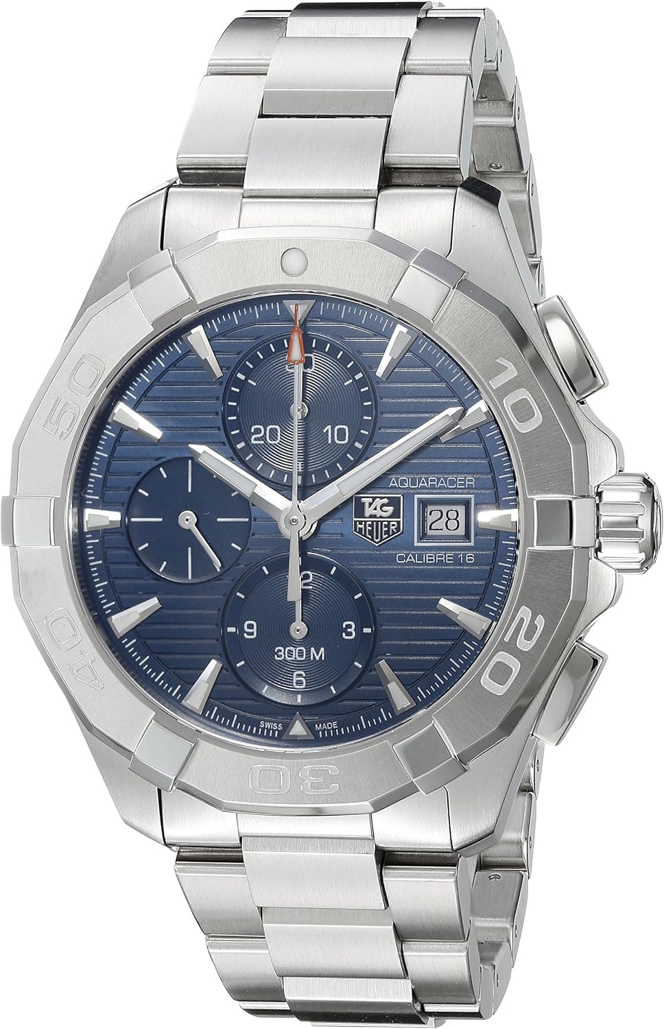 TAG Heuer Men's 'Aquaracer' Swiss Automatic Stainless Steel Dress Watch, Color:Silver-Toned (Model: CAY2112.BA0927)