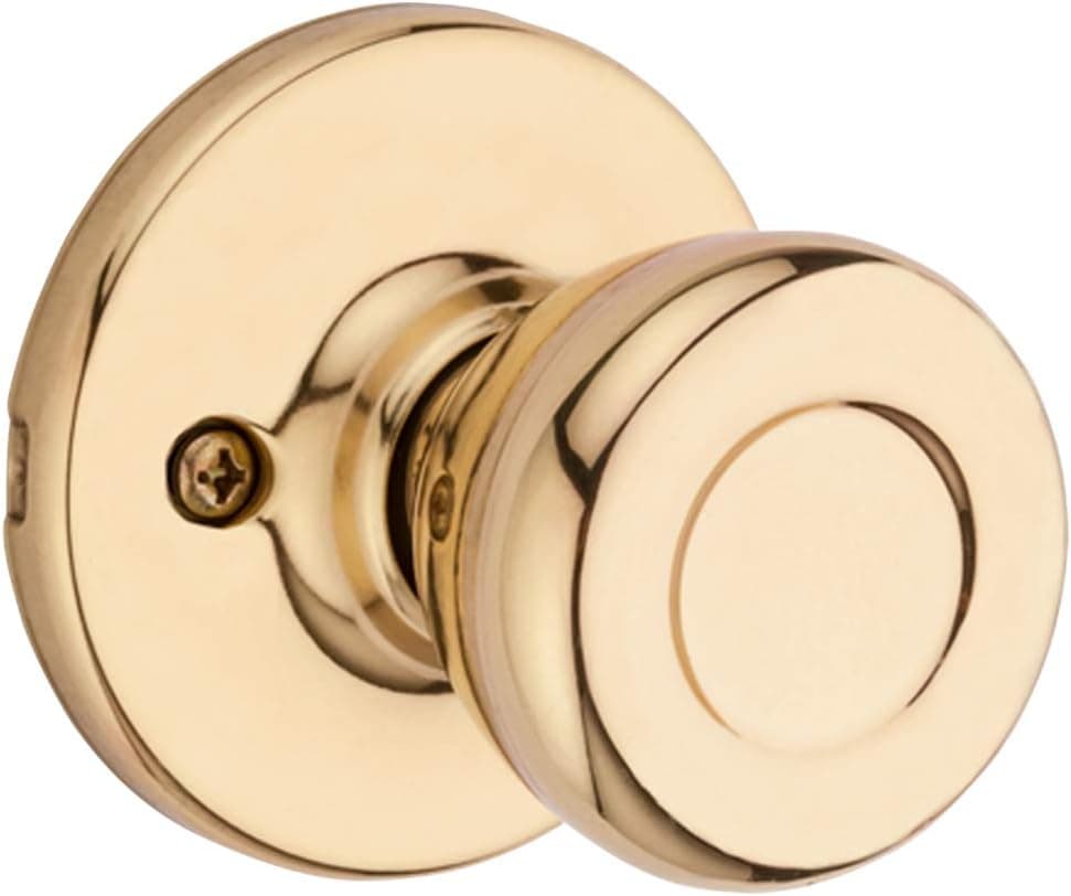 Kwikset Tylo Half-Dummy Knob in Polished Brass