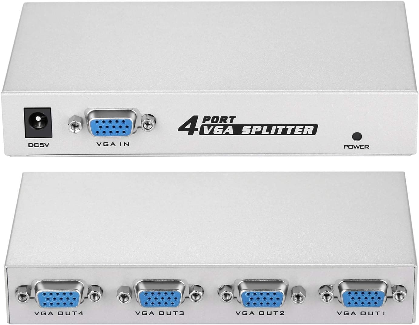 IMAGE® 1 PC to 4 Monitors Splitter Box VGA/SVGA LCD CRT 4 Port Video