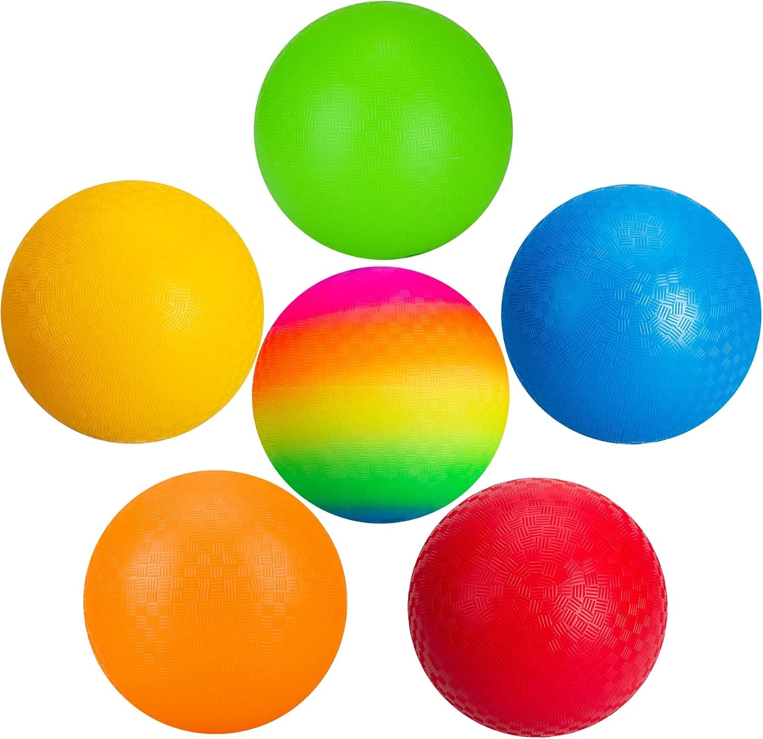 U&C Planet Kickball Playground Ball 8.5 inches Upgraded Rubber Bouncy Dodgeball for Indoor Outdoor Ball Games Square Ball for Kids Age 3 4 5 6 with 1 Pump
