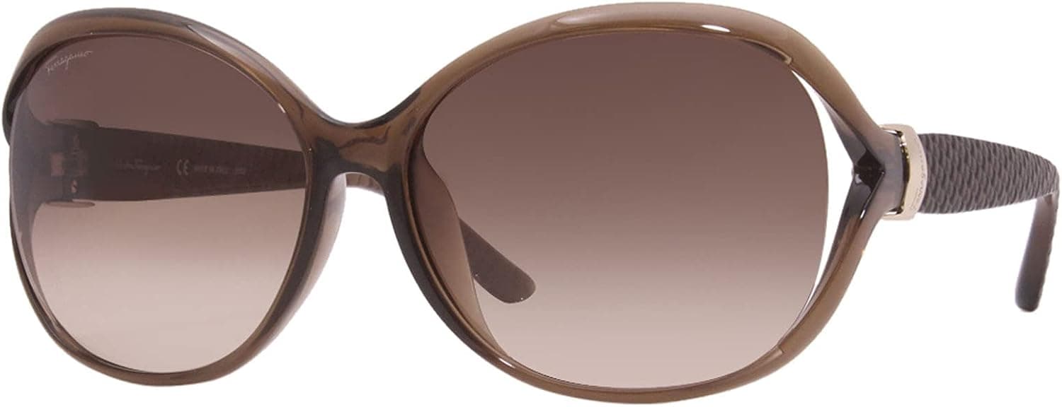 SALVATORE FERRAGAMO SF770SA 213 Sunglasses Light Brown/Brown Gradient Lens 61mm