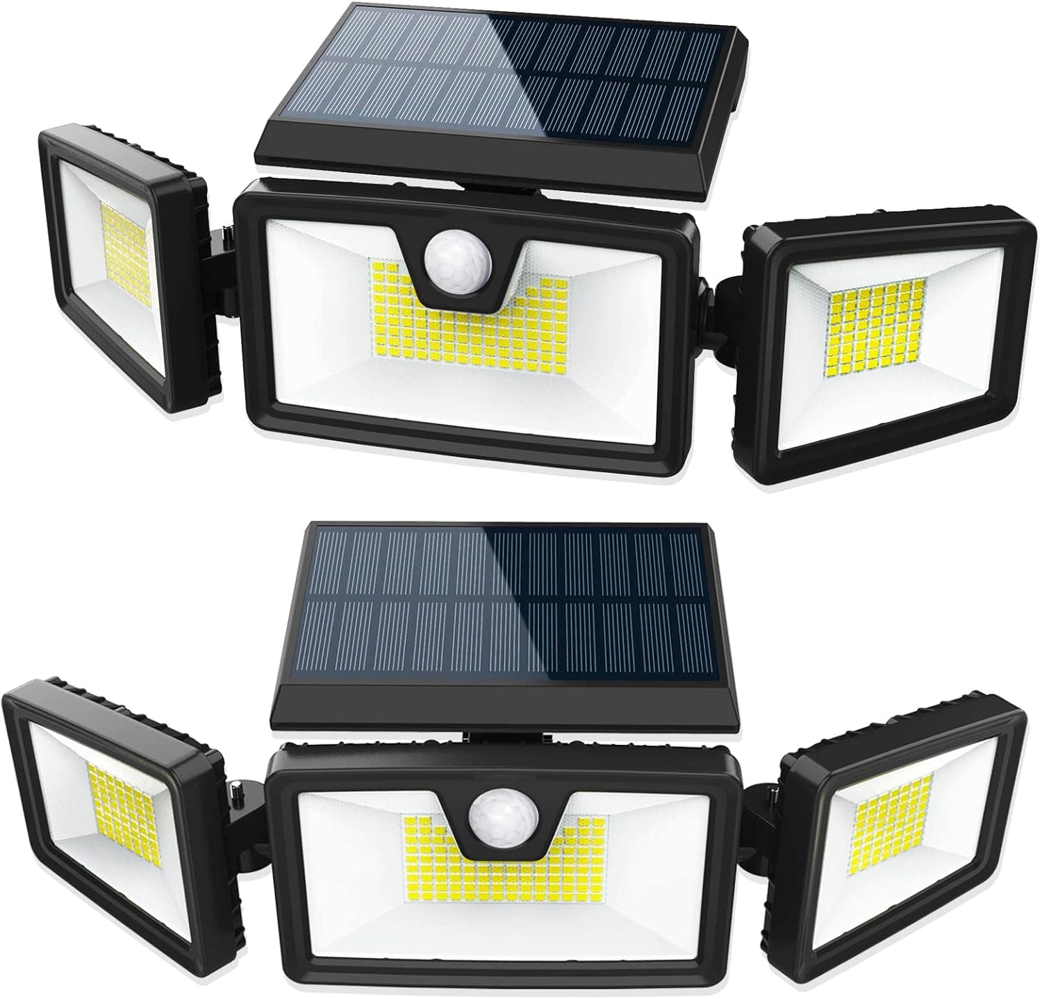 Zakia Solar Outdoor Lights Motion Sensor Waterproof 2 Pack 188 LED Solar Flood Lights Outdoor Garden 2000LM Solar Powered Security Wall Lights with 3 Adjustable Heads for Outside Yard Porch