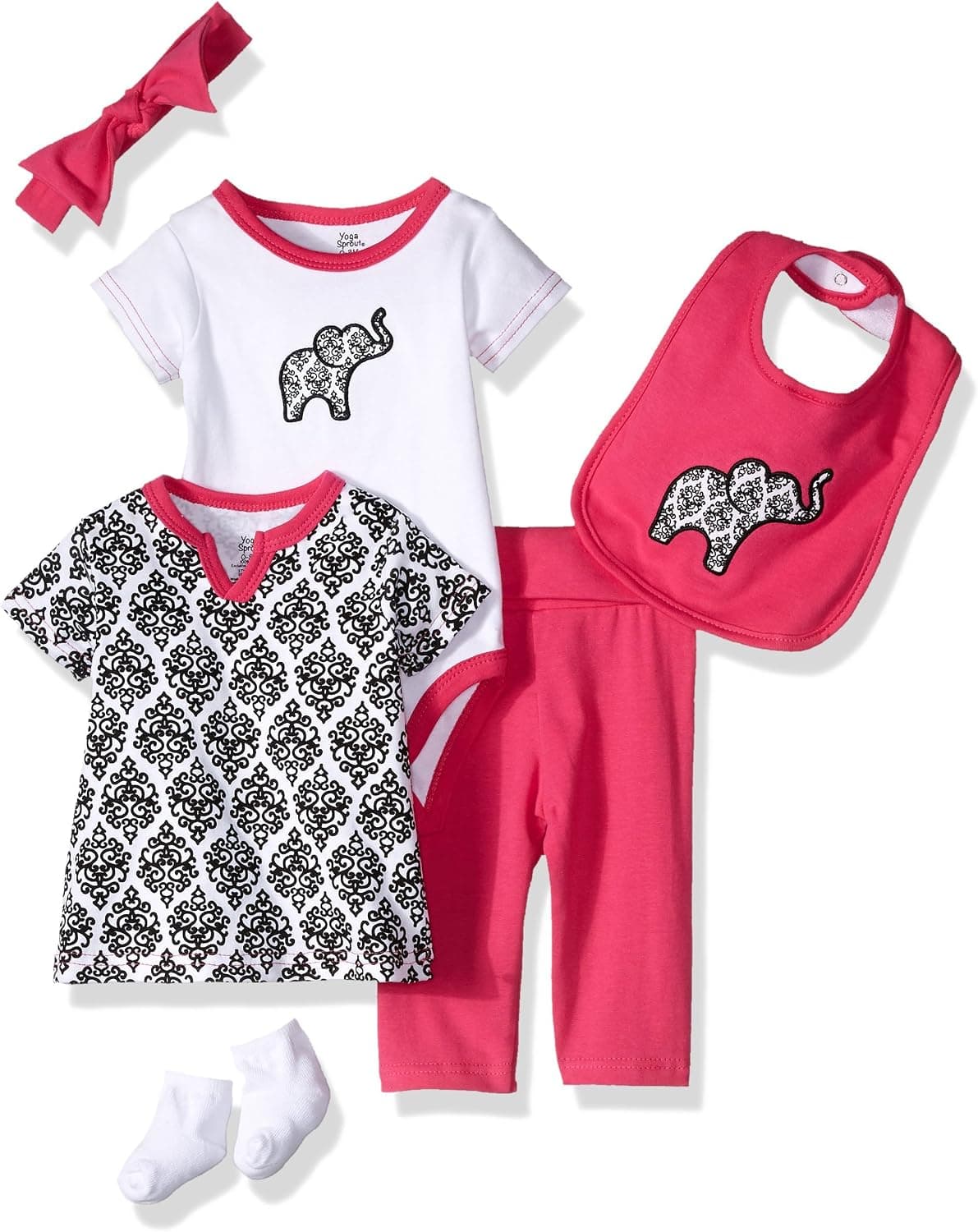Yoga Sprout Bodysuit, Pants, and Track Jacket Set