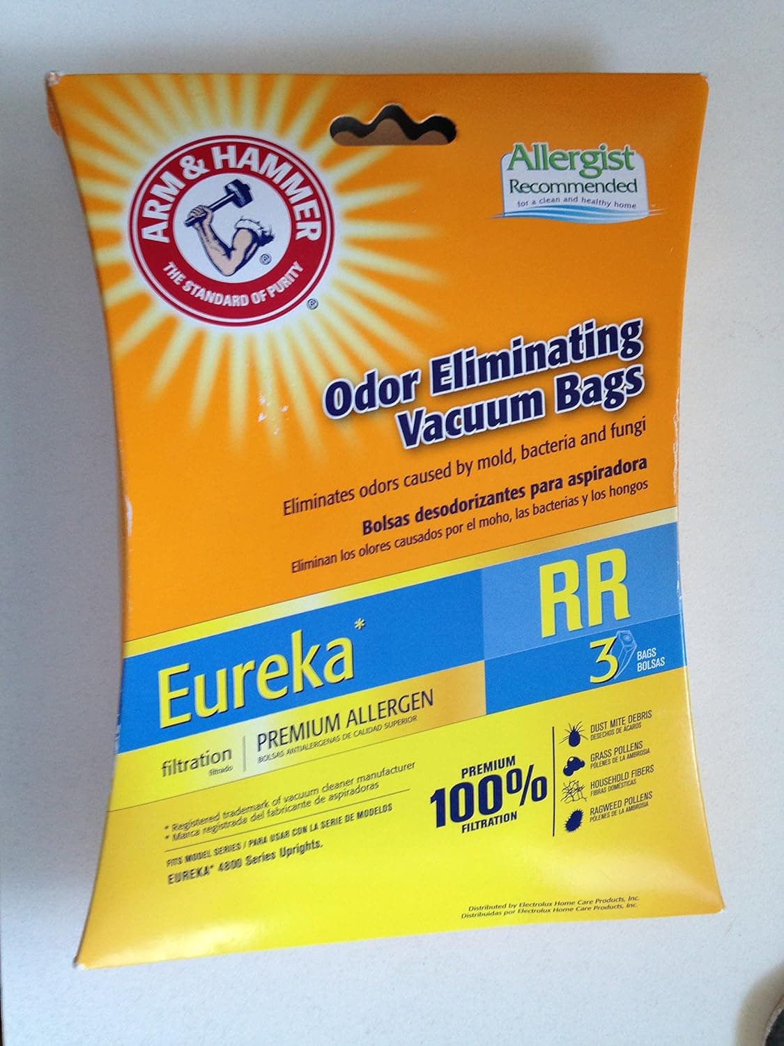 Premium Allergen Vacuum Bags, Eureka RR, 3 Bags
