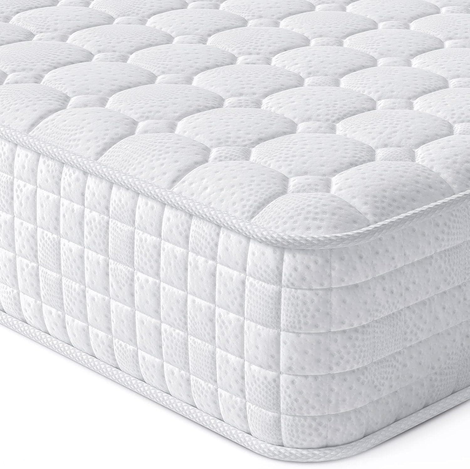 Vesgantti 12 Inch Multilayer Hybrid King Mattress - Multiple Sizes & Styles Available, Ergonomic Design with Breathable Foam and Pocket Spring/Medium Firm Feel