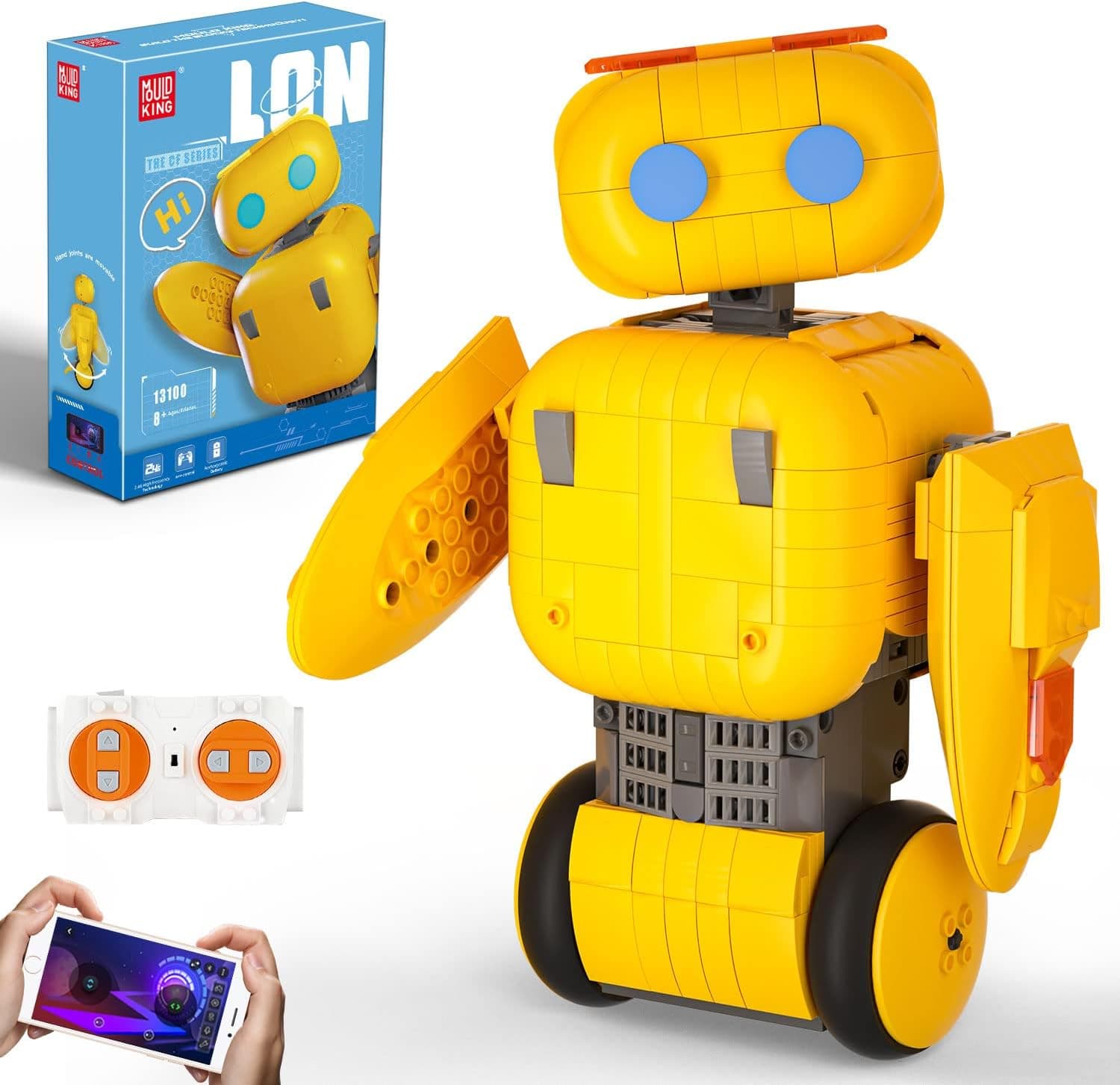 Mould King Self-Balancing Robot Building Toys with RC & APP Control, Articulation Movable 360° Rotatable Robot Building Set with Gyro, Fast Movement Tumbler Robot Toy for Kids 8+(495 Piceses)