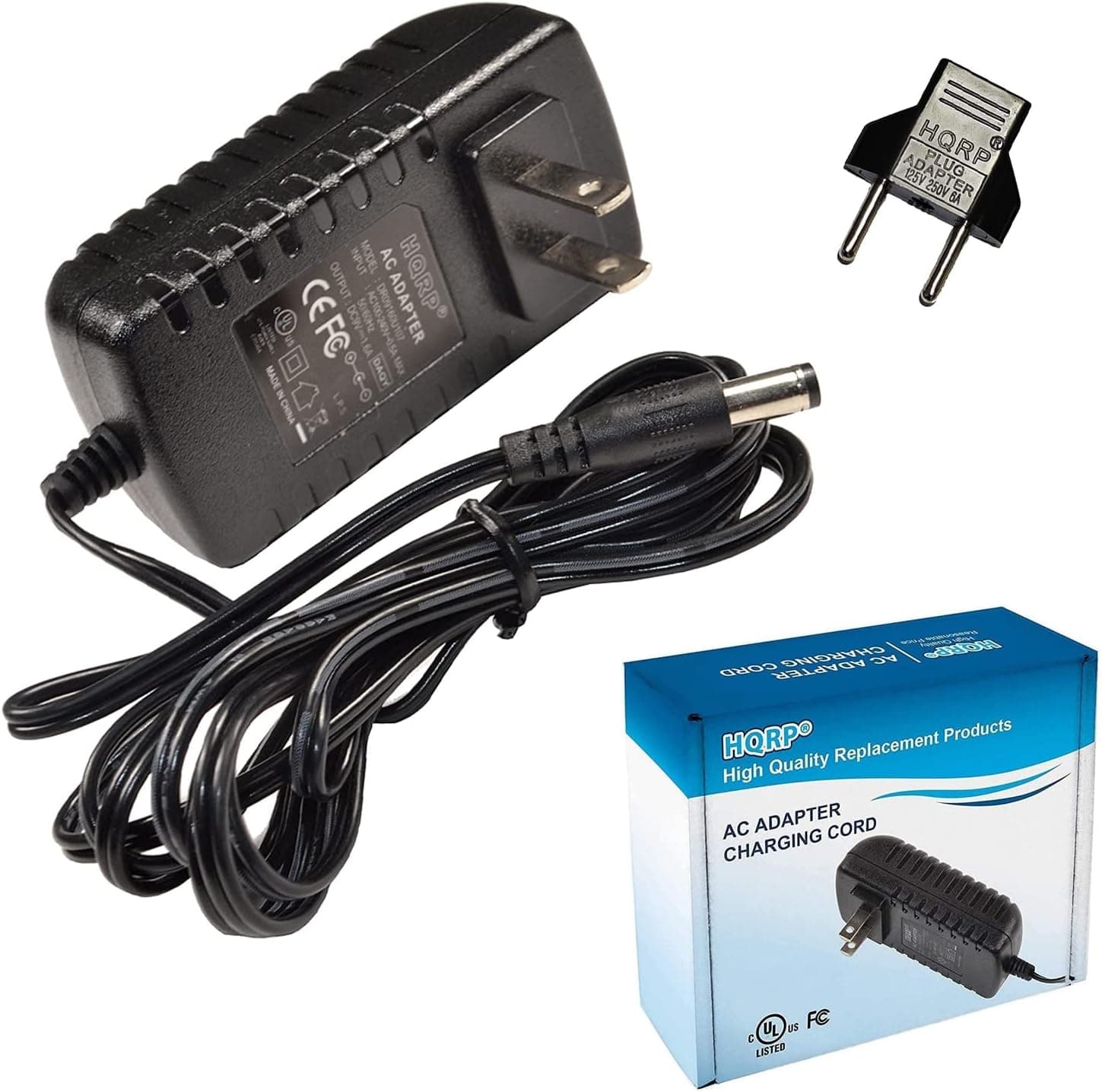 HQRP AC Adapter/Power Supply Compatible with Brother P-Touch PT-D200 PT-2730 PT-2730VP PT-7100 PT-1090BK PT-1230pc PT-1280 PT-1280SR PT-D200BT PT-D200VP AD-50000ES Labeling System AD-24 AD-24ES AD-20