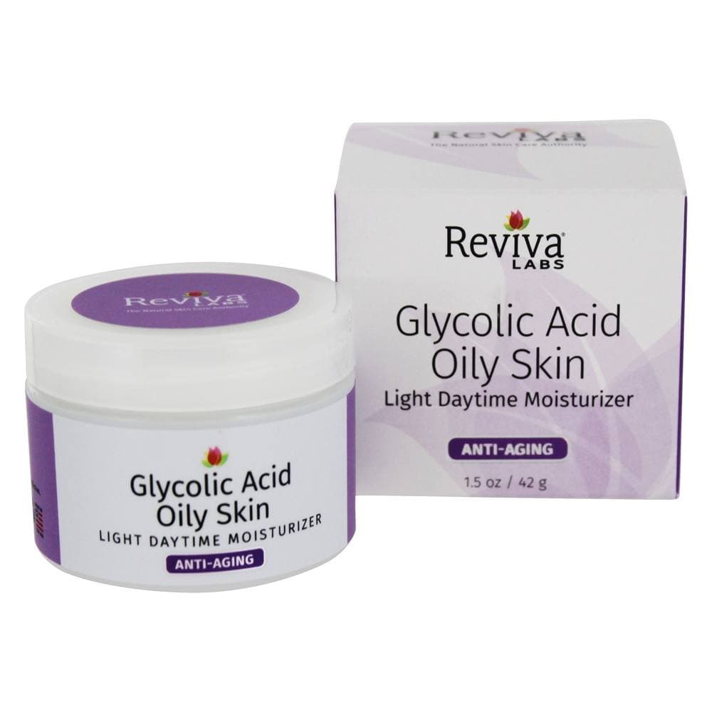 Reviva Labs Glycolic Acid Oily Skin Daytime Light Cream Moisturizer 1.5 oz