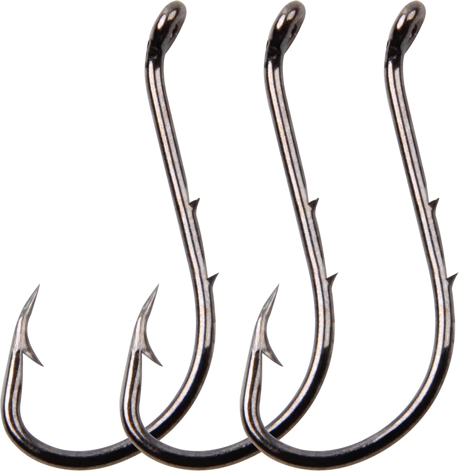 Octopus Fishing Hooks-120pcs Barbed Baitholder Hooks High Carbon Steel Offset Circle Octopus Hooks Extra Sharp Jig Fish Hooks for Freshwater Saltwater Size 8-6/0