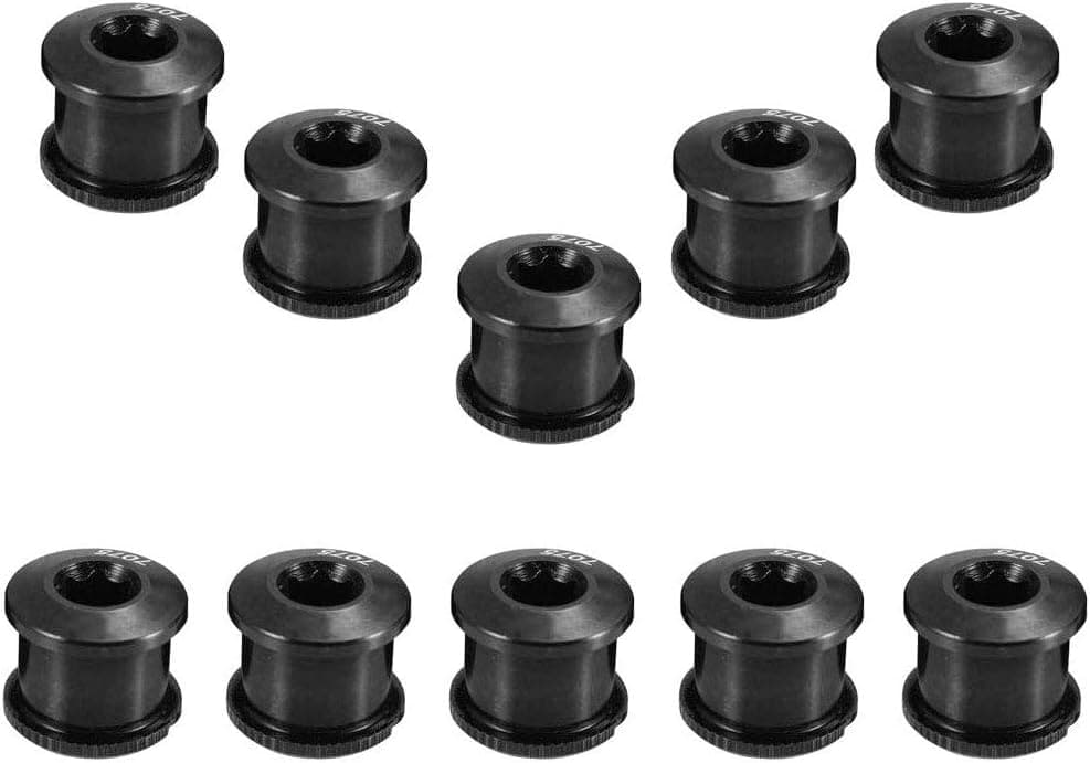 Saiper 10pcs Double Chainring Bolts M8 Chain Ring Bolts for Road Bike, Mountain Bike, BMX, MTB Crankset