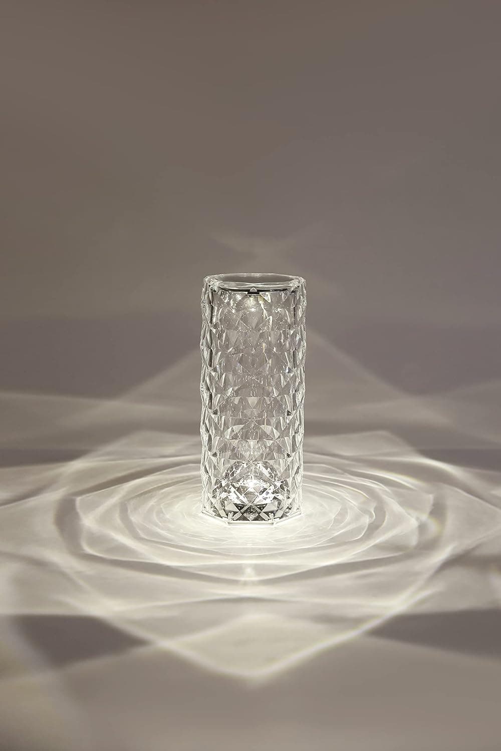 MeHiMe Crystal Table Lamp Rose Diamond Lamp,3-Way Dimmable LED Nightstand Lamps for Living Room Bedroom Office Party Dinner Valentines Day Decoration