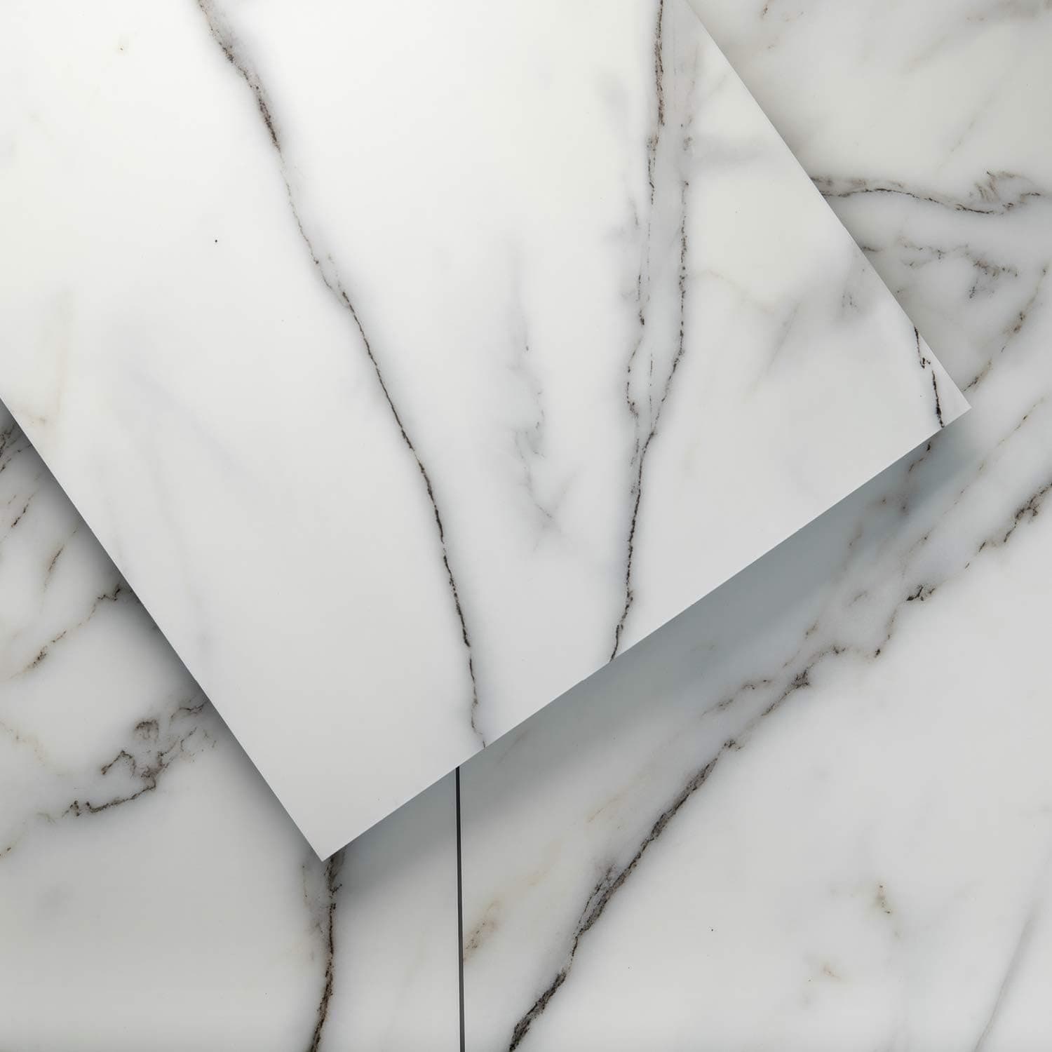 Lucida Surfaces Luxury Vinyl Flooring Tiles | Glue-Down Adhesive Flooring for DIY Installation | 18 Stone-Look Planks | GlueCore+ | 36 Sq. Feet (Box of 18 Tiles, Whitestone)