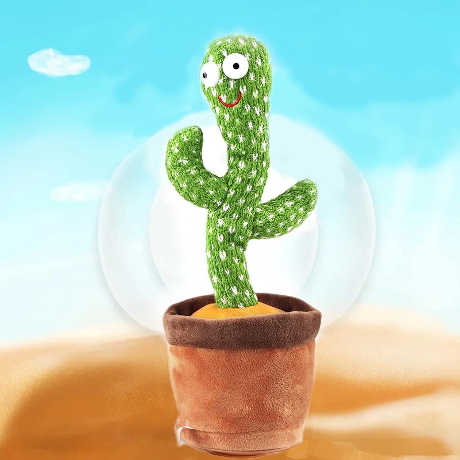 Dancing Cactus Repeats What You Say 120 Songs, Talking Cactus Toy, Electric Mimicking Cactus Plush, Wriggle Singing Recording Repeating Cactus Toy