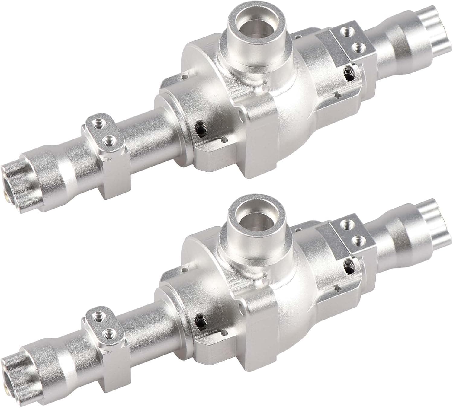 ACEKEEPS 2-Pack Front/Rear Metal Axle Housing Portal Center Gearbox Housing for Redcat Gen8, Replace RER11405 (Silver)