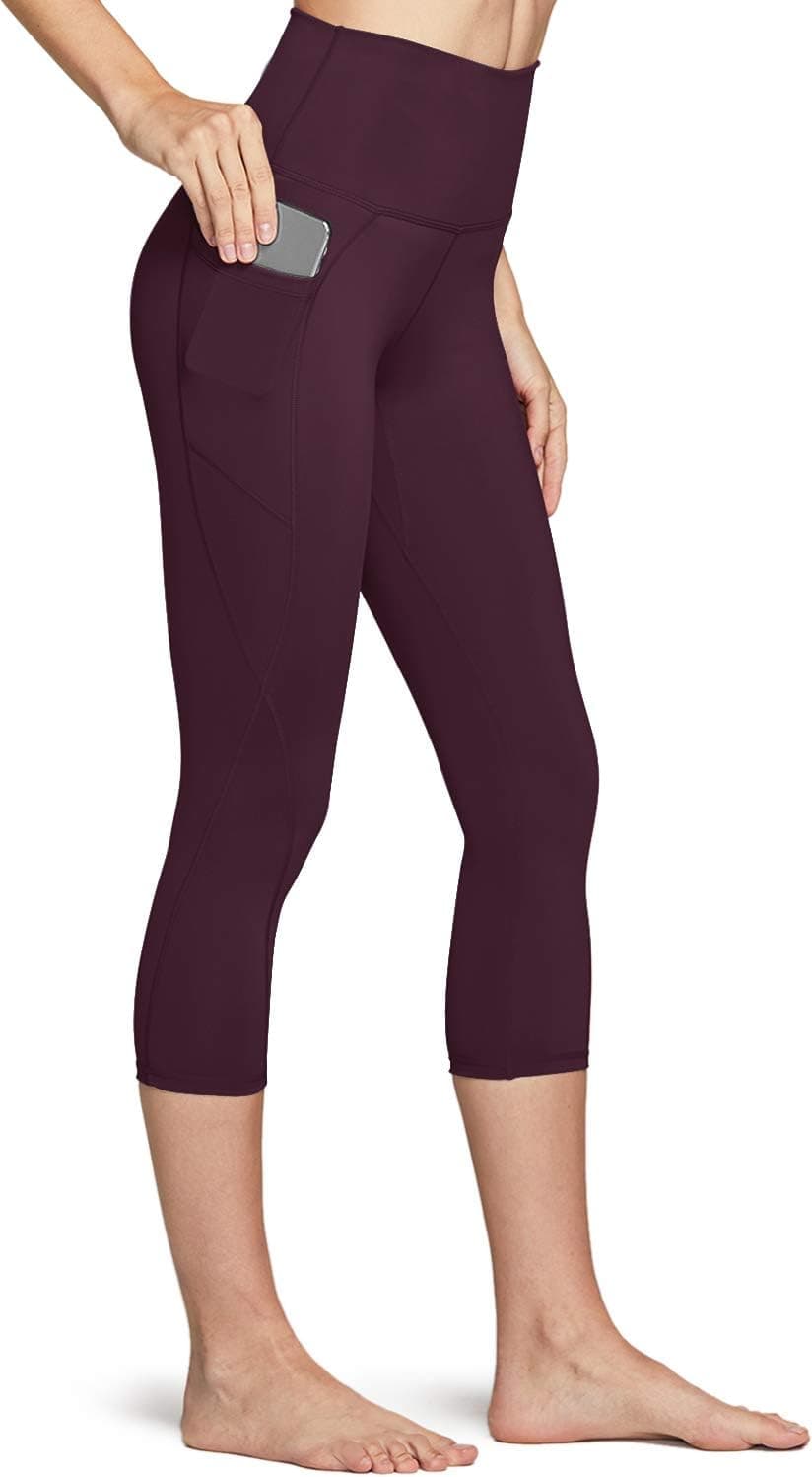 TSLA Women's Tummy Control Yoga Pants with High Waist and Running Yoga Leggings with Convenient Pockets for Workouts