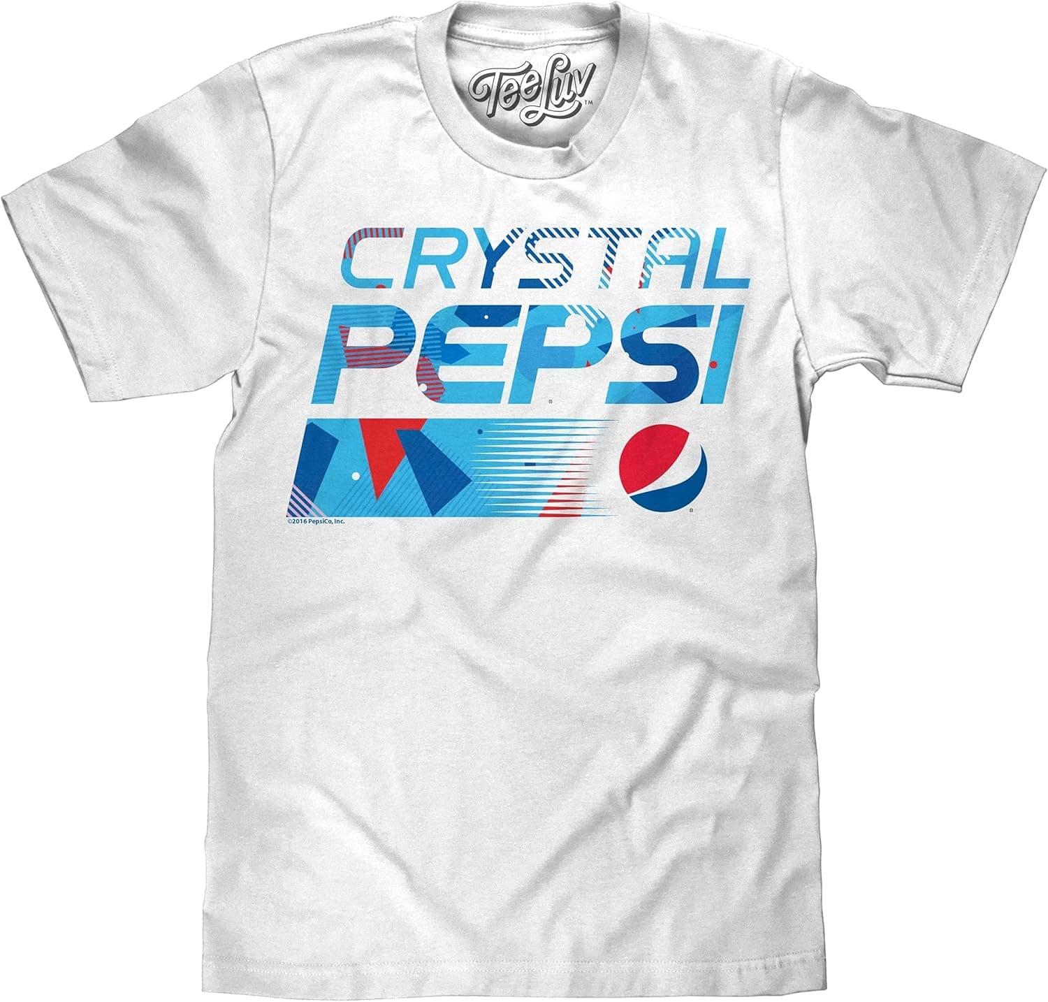 Tee Luv Men's 90s Crystal Pepsi Soda Shirt