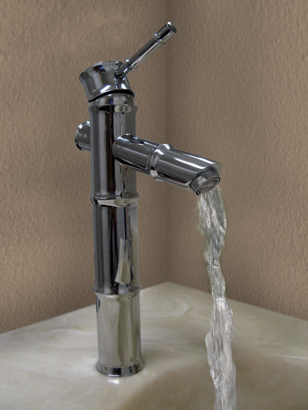 New Chrome Bamboo Vessel Sink Faucet Bathroom Faucet