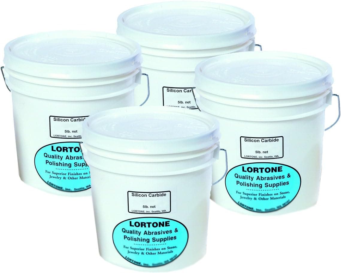 Lortone Large 4-Step Kit Includes 5 lbs. Each of coarse & fine abrasives, pre-Polish & Polish