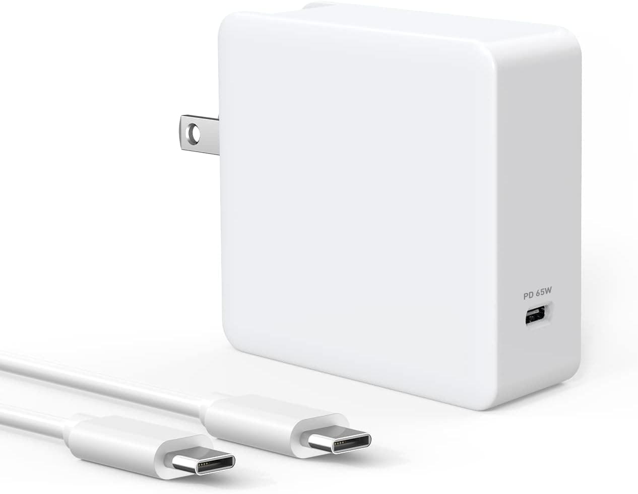 MacBook Pro Charger, ZeaLife 65W 61W USB C Fast Charger Power Adapter Compatible with MacBook Pro 13/15/16 inch, MacBook Air 13 inch, iPad Pro, Included 6.6ft USB C to C Cable