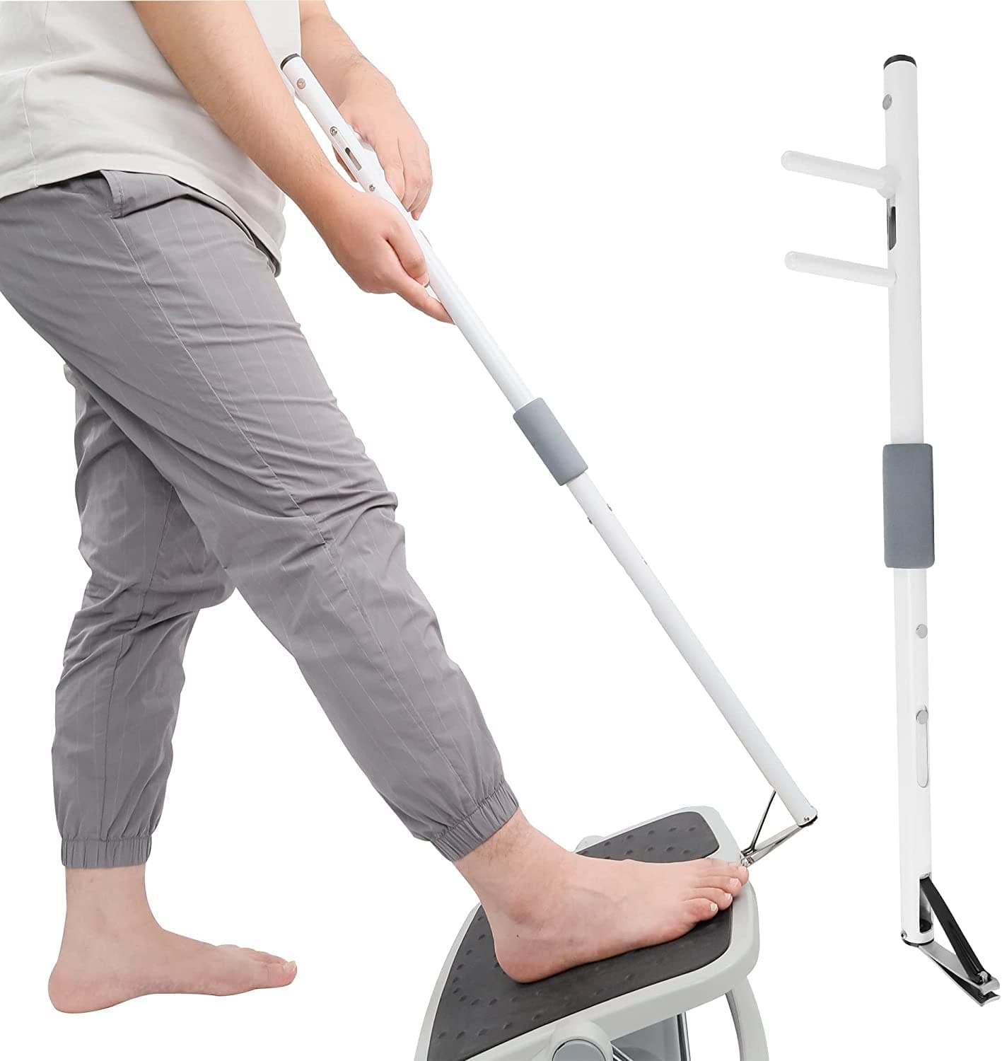 New Long Handled Toenail Clippers 2.0 for Unreachable Toenails, 4MM Big Opening, Nail Clipper Locking Groove, Free Bending Toenails Clippers for The Seniors,Fat,Disabled(M-Length 28.3 inches)