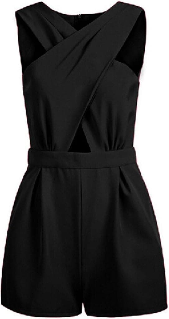 The Bazaar R Women Cross Straps Keyhole Little Front Romper Trousers