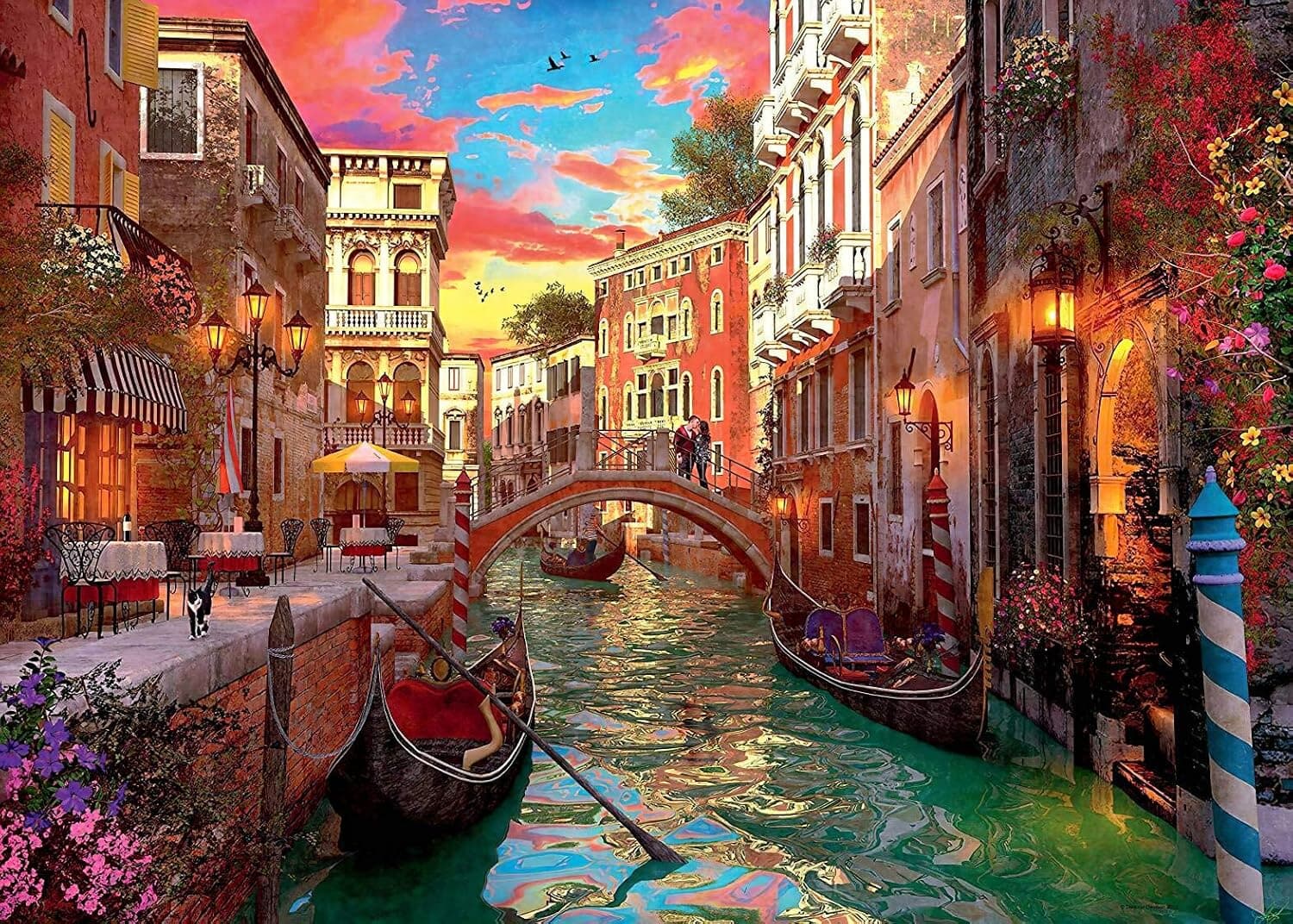 Italy Venice Jigsaw Puzzles 1000 Pieces for Adults Kids,Water City, River, Ferry, Romantic Large Jigsaw Puzzle Toys Home Decoration Halloween Christmas Decoration